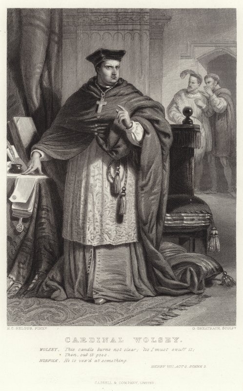Kardinal Wolsey, Henry VIII, akt 3, scen 2 av Henry Courtney Selous