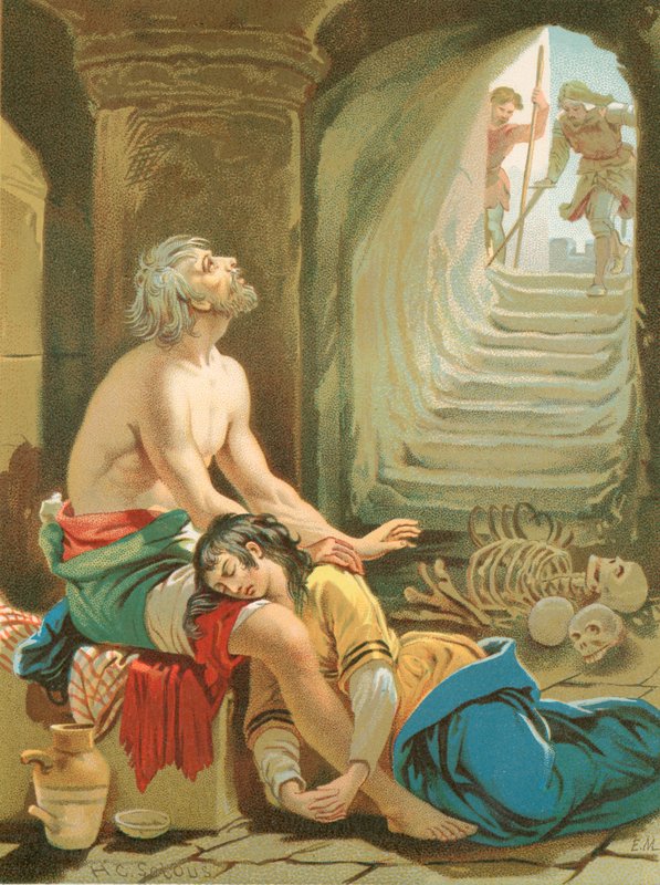 Nedstämdhet och hans dotter i slottet Doubting Castle av Henry Courtney Selous