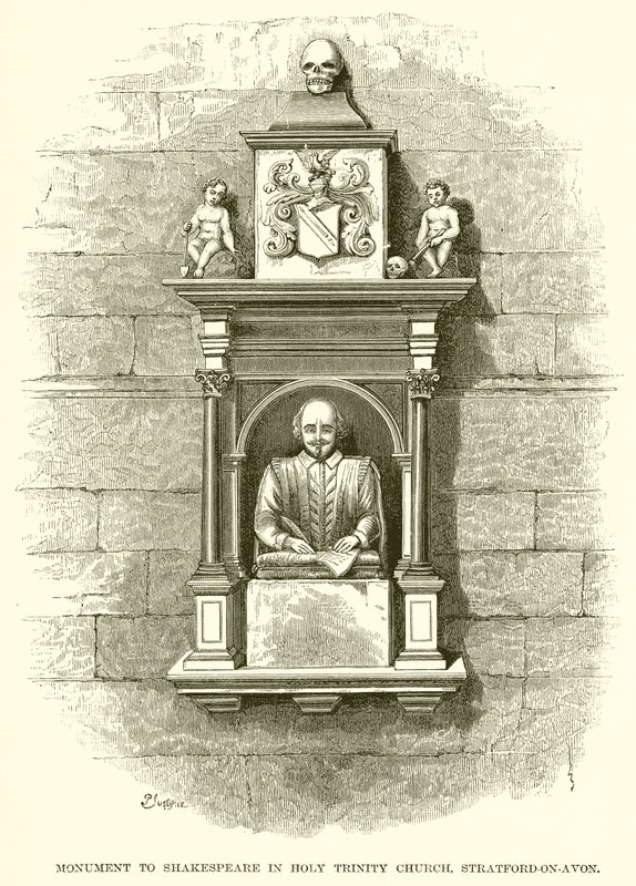 Monument över Shakespeare i Holy Trinity Church, Stratford-on-Avon av Henry Courtney Selous