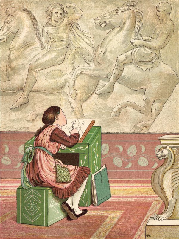 Klassiska människor (färg litho) av Henry Hetherington Emmerson