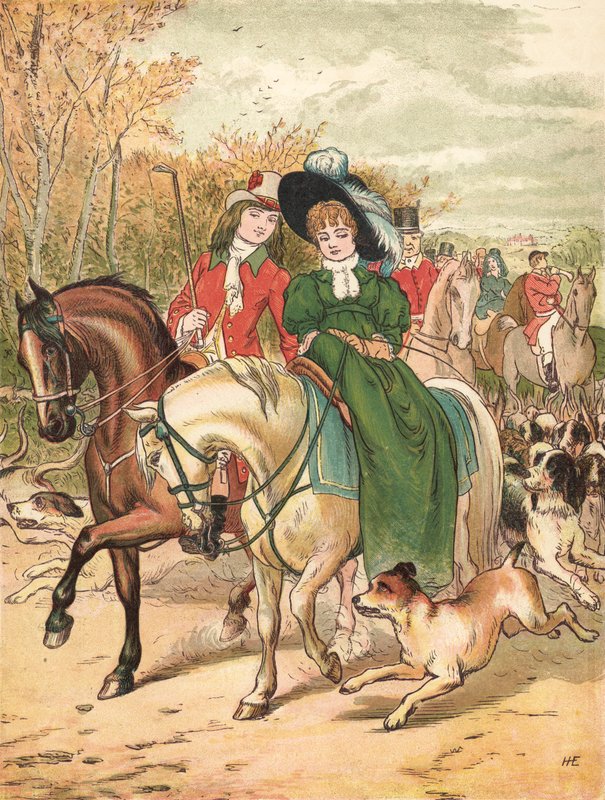 The Meet (färg litho) av Henry Hetherington Emmerson