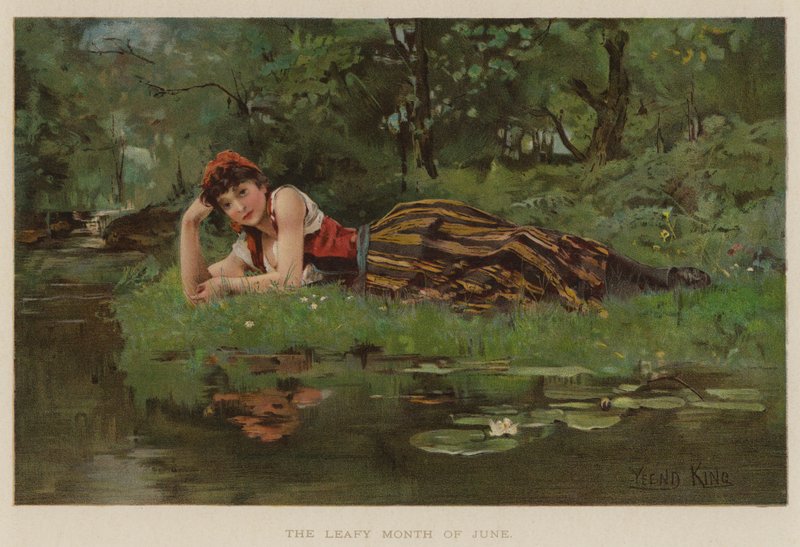 Den lummiga junimånaden (chromolitho) av Henry John Yeend King