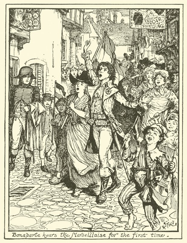 Bonaparte hör Marseillaise för första gången av Henry Justice Ford