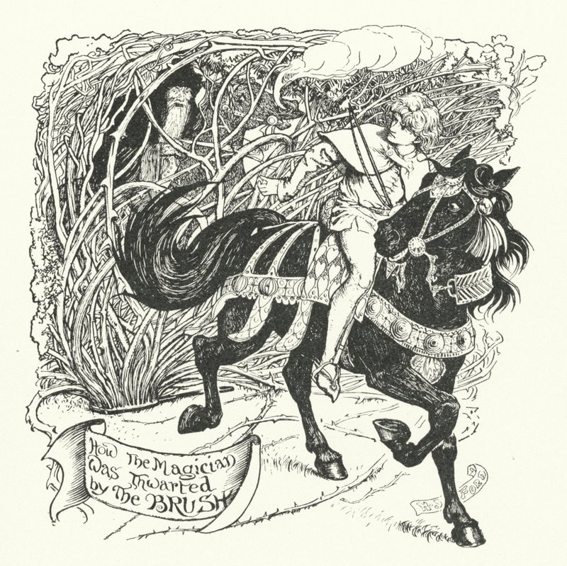 Hur trollkarlen blev hindrad av penseln (gravyr) av Henry Justice Ford