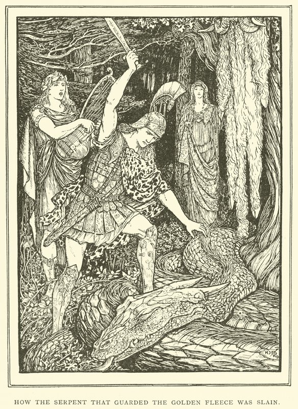 Hur ormen som vaktade det gyllene skinnet dödades av Henry Justice Ford