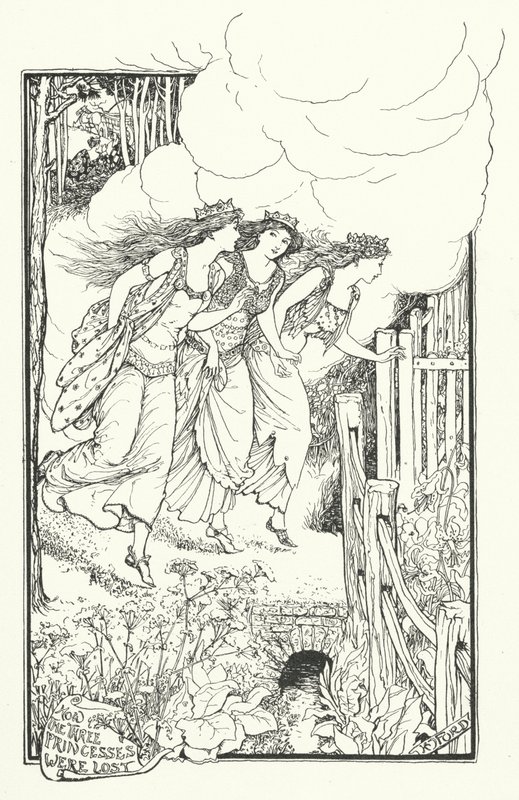 Hur de tre prinsessorna gick förlorade (gravyr) av Henry Justice Ford