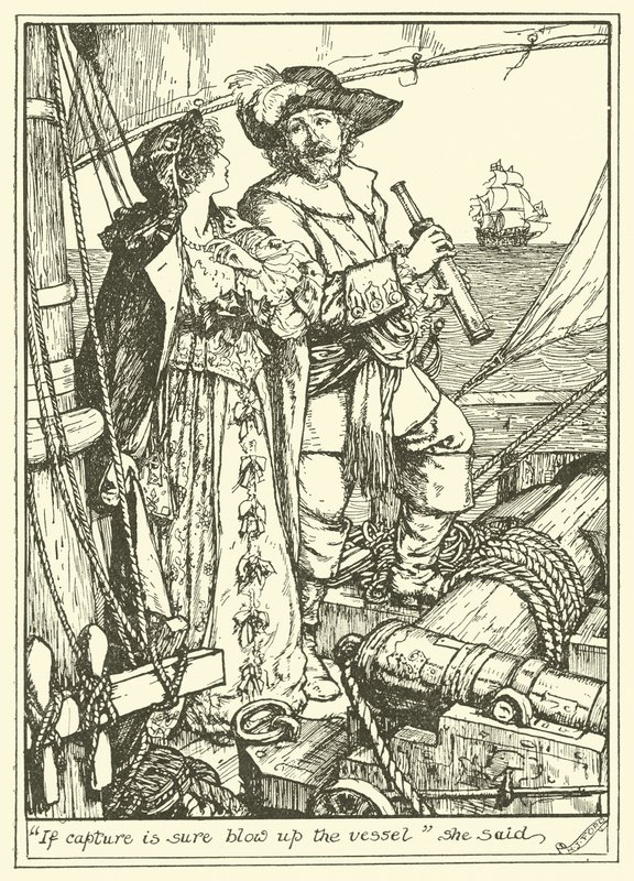 "If Capture is sure Blow Up the Vessel" sa hon (gravyr) av Henry Justice Ford