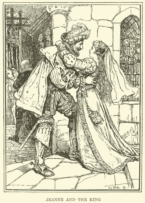 Jeanne och kungen (gravyr) av Henry Justice Ford
