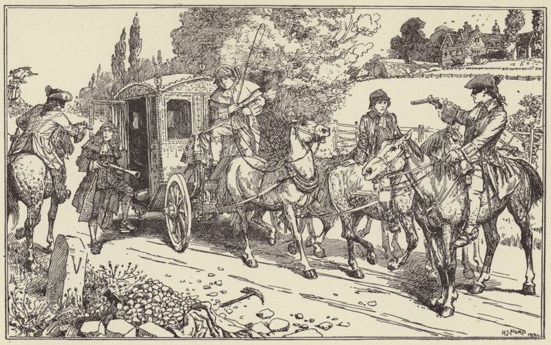 Maclean och Plunket stoppar Lord Eglintons vagn av Henry Justice Ford