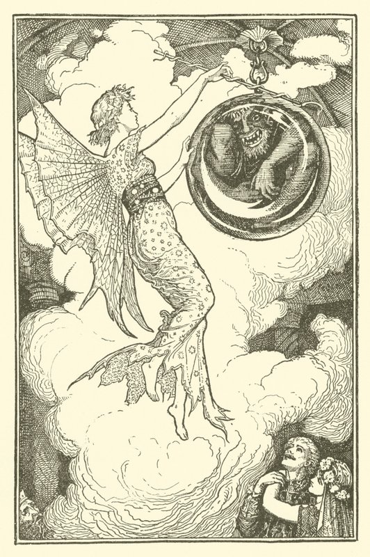 Prins Narcissus och prinsessan Potentilla (gravyr) av Henry Justice Ford
