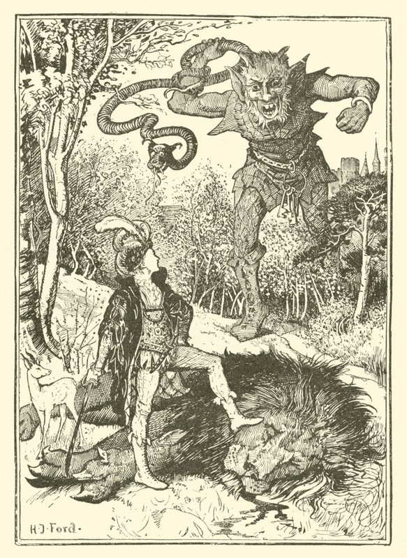 Prins Vivien och prinsessan Placida (gravyr) av Henry Justice Ford