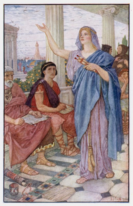 Synesius deltar i Hypatias föreläsningar av Henry Justice Ford