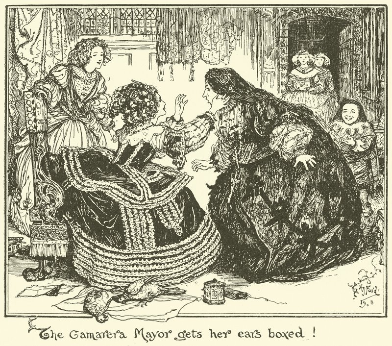 Camarera borgmästare får öronen i öronen! (gravyr) av Henry Justice Ford