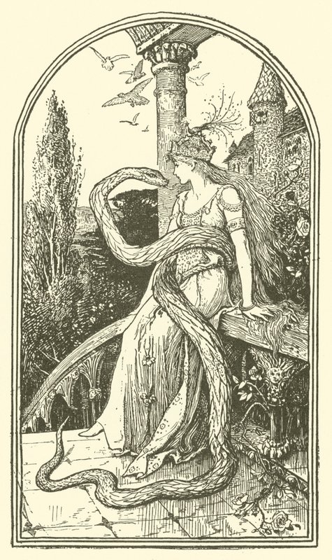 Den förtrollade ormen (gravyr) av Henry Justice Ford