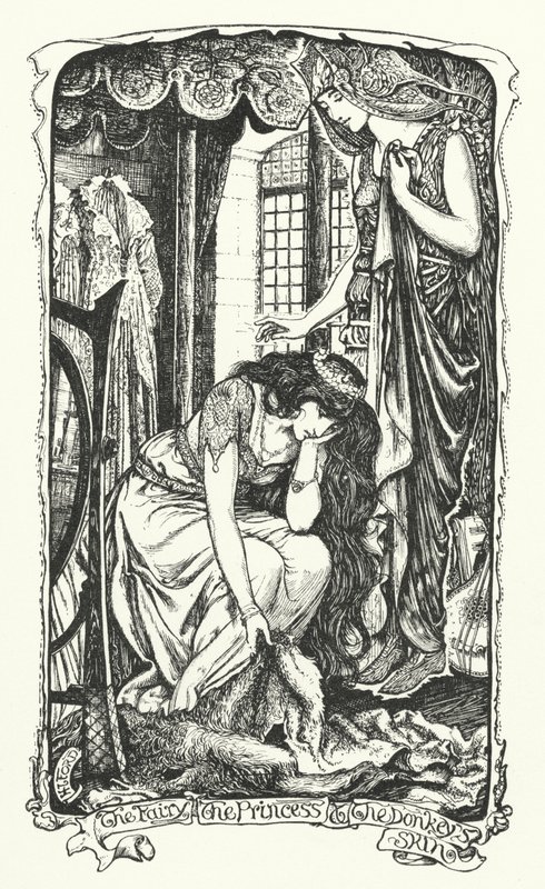 Älvan, prinsessan och åsneskinnet (gravyr) av Henry Justice Ford