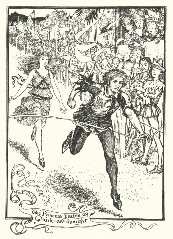 Prinsessan slagen av Quick-as-Thought (gravyr) av Henry Justice Ford