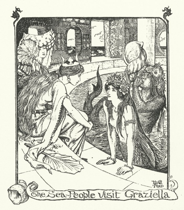 Sjöfolket besöker Graziella (gravyr) av Henry Justice Ford