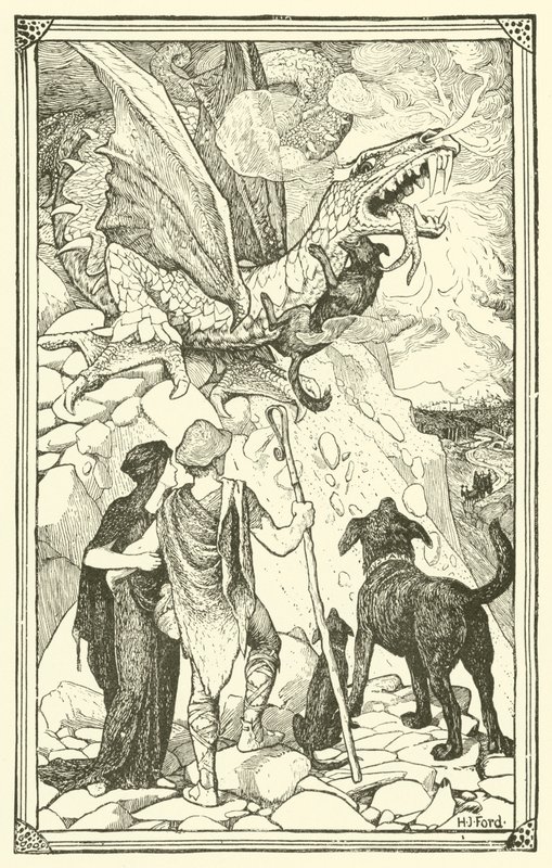 De tre hundarna (gravyr) av Henry Justice Ford