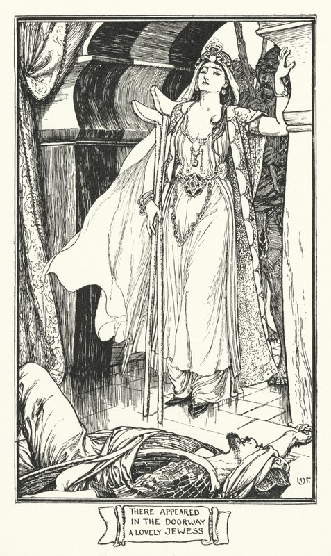 Det dök upp i dörröppningen en älskvärd judinna (gravyr) av Henry Justice Ford