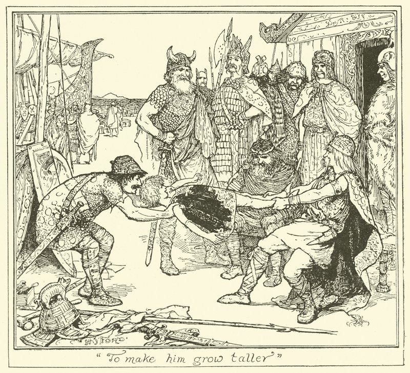 "Att få honom att växa längre" (gravyr) av Henry Justice Ford