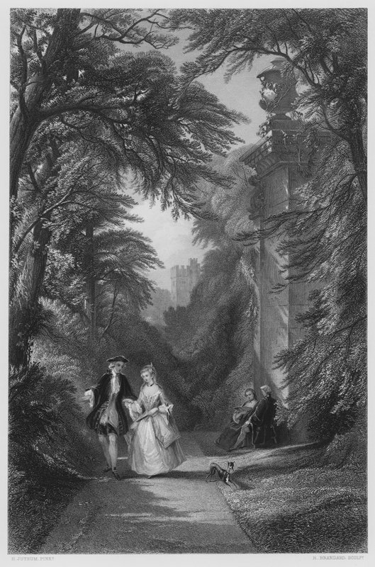 Middagsvandringen, från bilden i Kungliga Samlingen (gravyr) av Henry Jutsum