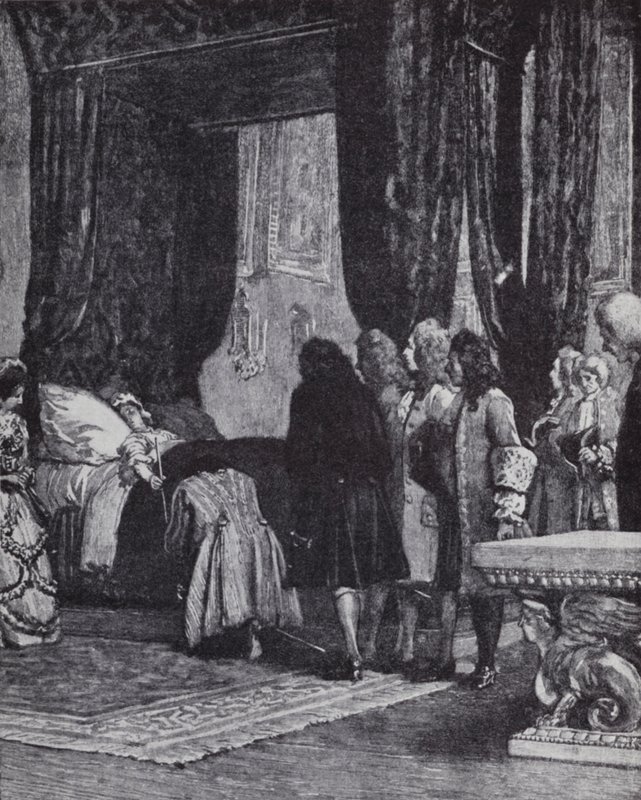 Drottning Anne på sin dödsbädd utser hertigen av Shrewsbury till Lord Treasurer av Henry Marriott (after) Paget