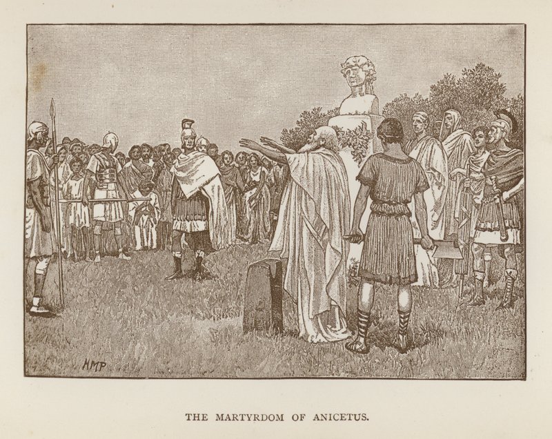 Anicetus martyrskap av Henry Marriott (after) Paget