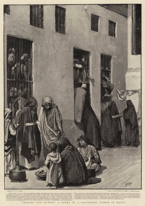 Mata de hungriga, en scen i ett provinsfängelse i Egypten av Henry Marriott Paget