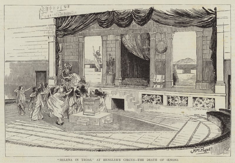 Helena i Troas, på Henglers Cirkus, Oenones död av Henry Marriott Paget