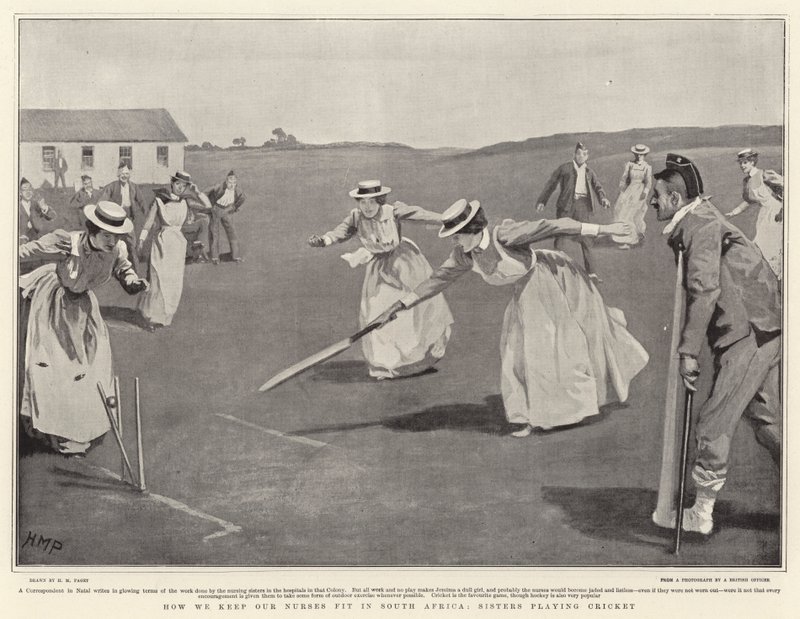 Hur vi håller våra sjuksköterskor i form i Sydafrika, systrar som spelar cricket av Henry Marriott Paget