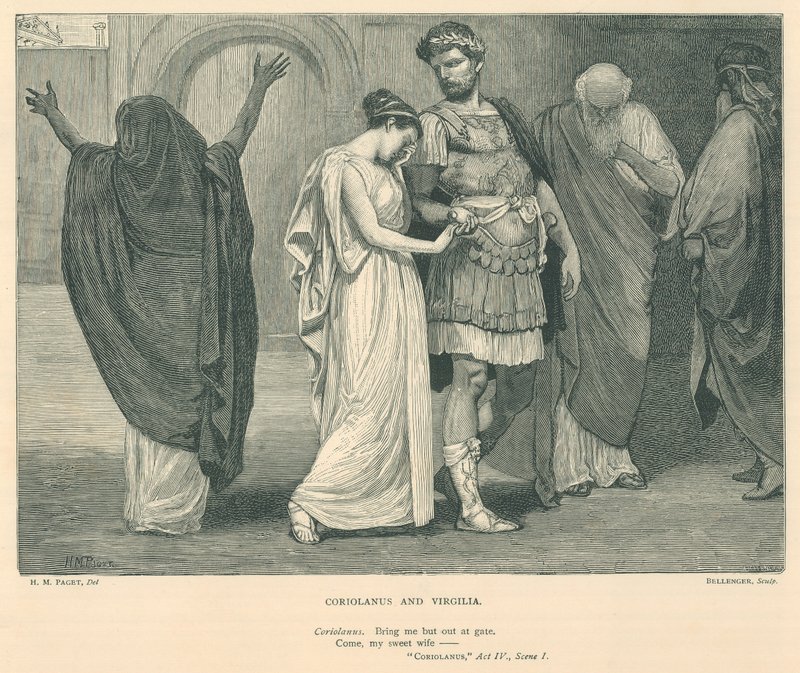Illustration för Coriolanus av Henry Marriott Paget