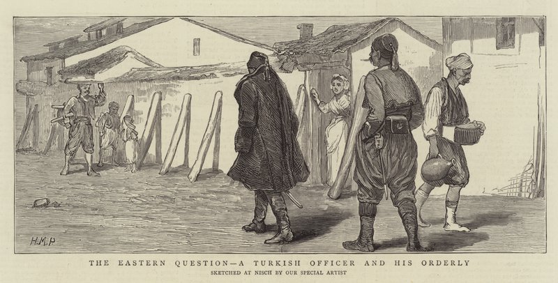 Den östliga frågan, en turkisk officer och hans ordningsman av Henry Marriott Paget