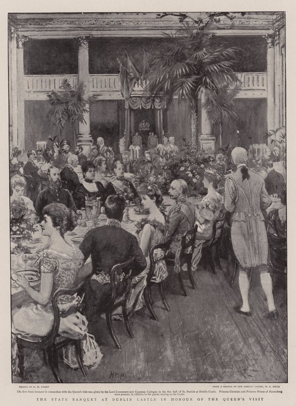 Den statliga banketten på Dublin Castle för att hedra drottningens besök av Henry Marriott Paget