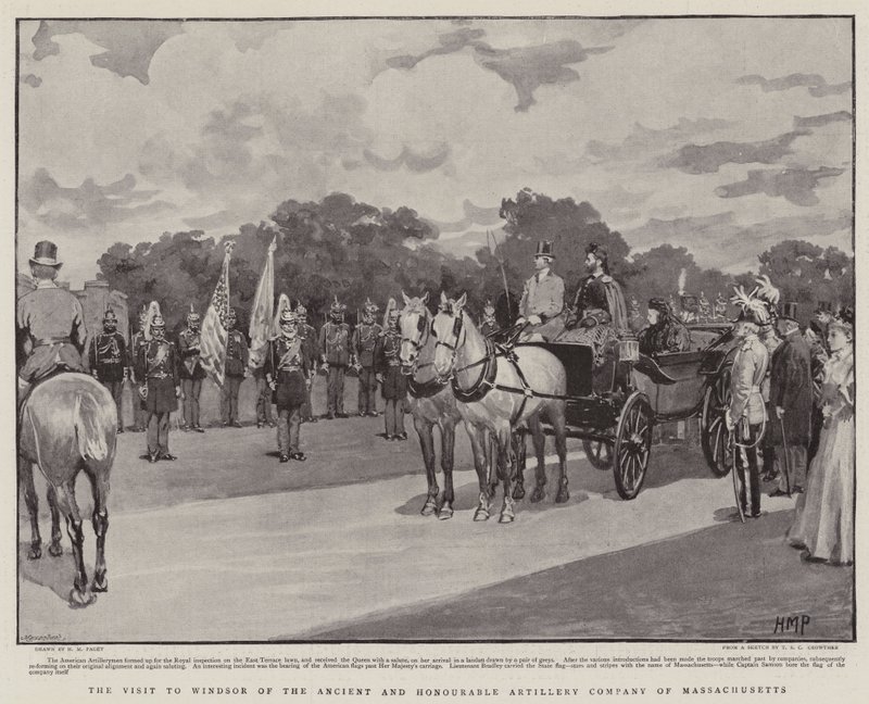 Besöket i Windsor av Ancient and Honorable Artillery Company of Massachusetts av Henry Marriott Paget