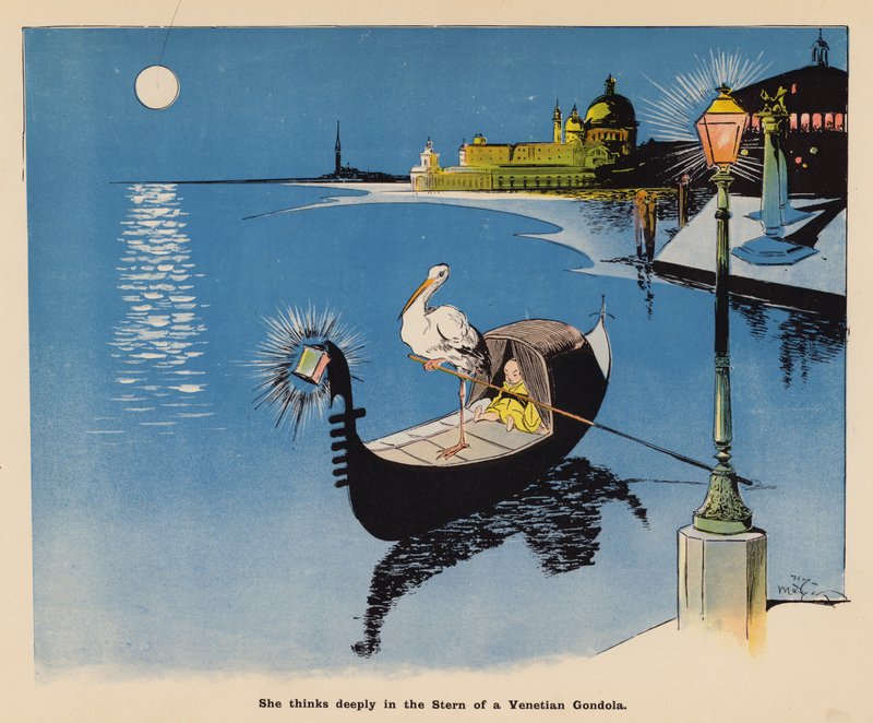 Illustration till The Adventures of a Japanese Doll (färglitografi) av Henry Mayer