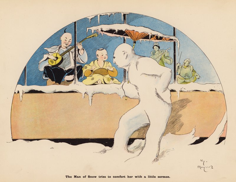 Illustration till The Adventures of a Japanese Doll (färglitografi) av Henry Mayer