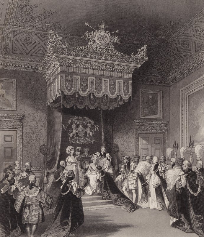 Drottning Victoria på tronen, St James
