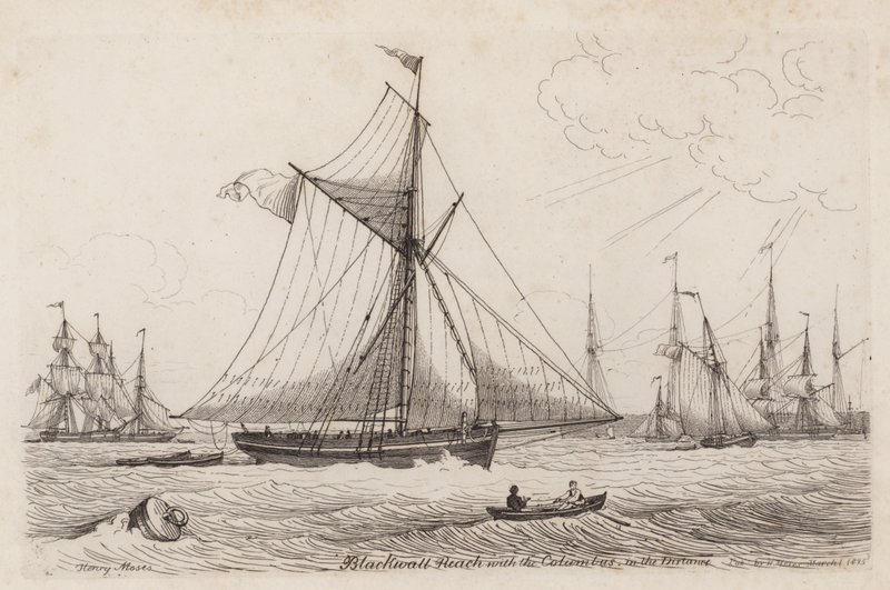 Blackwall Reach och Columbus i fjärran av Henry Moses
