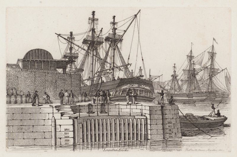 London Docks av Henry Moses