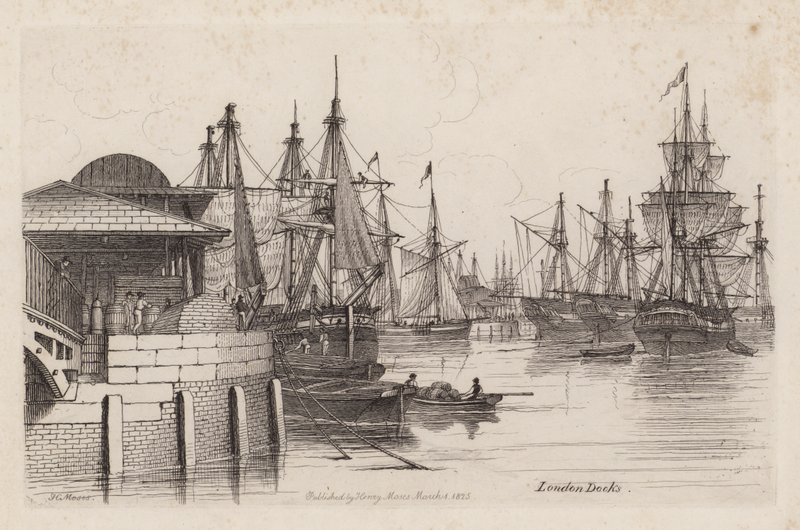 London Docks av Henry Moses