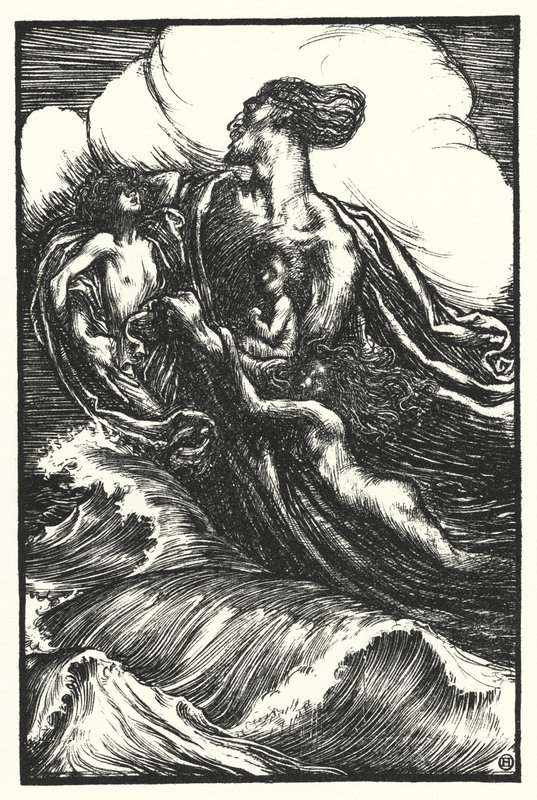 Matthew Arnolds dikt: The Forsaken Merman (gravyr) av Henry Ospovat
