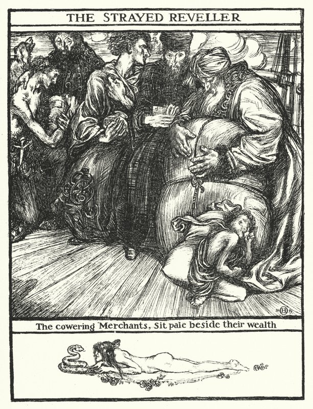 Matthew Arnolds dikt: The Strayed Reveler (gravyr) av Henry Ospovat
