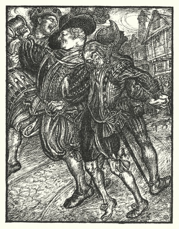 Shakespeares låt: "And let me the canakin clink" (litho) av Henry Ospovat