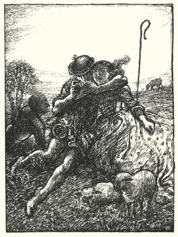 Shakespeares låt: "When shepherds pipe on oaten straws" (litho) av Henry Ospovat