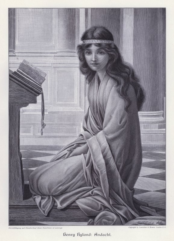 Bön (gravyr) av Henry Ryland
