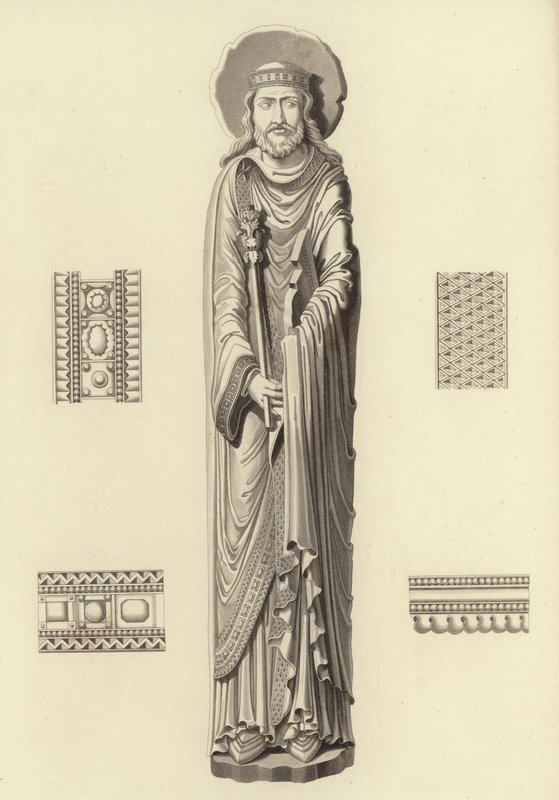 Clovis I, omkring 1100, från kyrkan Notre Dame De Corbeil av Henry Shaw