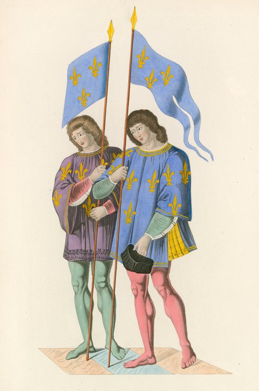 Härolder som tillkännager Karl VIs död till sin son, ca 1500 av Henry Shaw