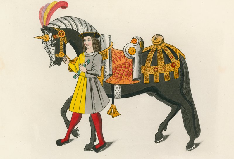 Häst och skötare, 1511 av Henry Shaw