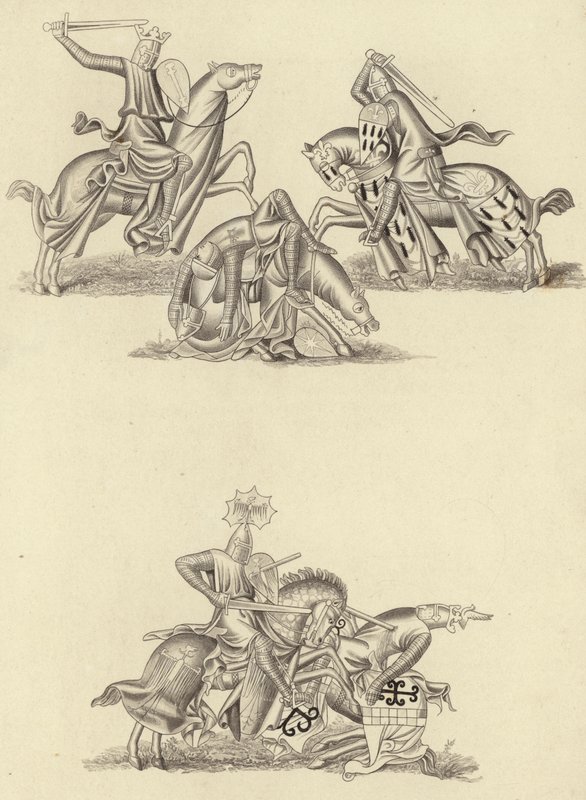 Riddare som slåss, omkring 1260 av Henry Shaw