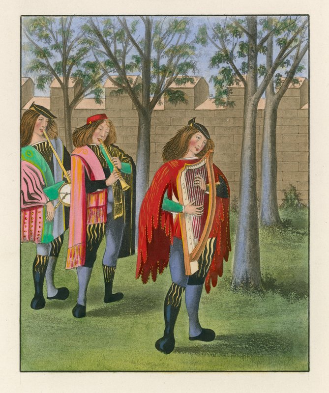 Minstrels, ca 1480 av Henry Shaw